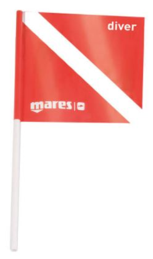Freediving Flagge 31.5x31.5cm zu Trainingsboje rot weiss